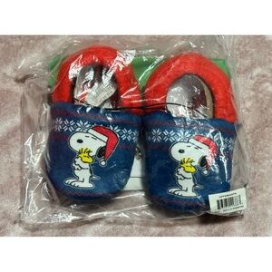 Peanuts Snoopy and Woodstock Christmas Slippers